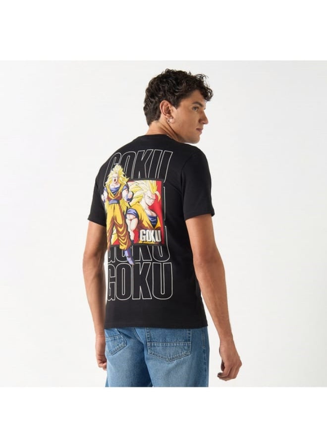 SP Characters Dragon Ball Z Print T-shirt with Short Sleeves and Crew Neck  - Image 1