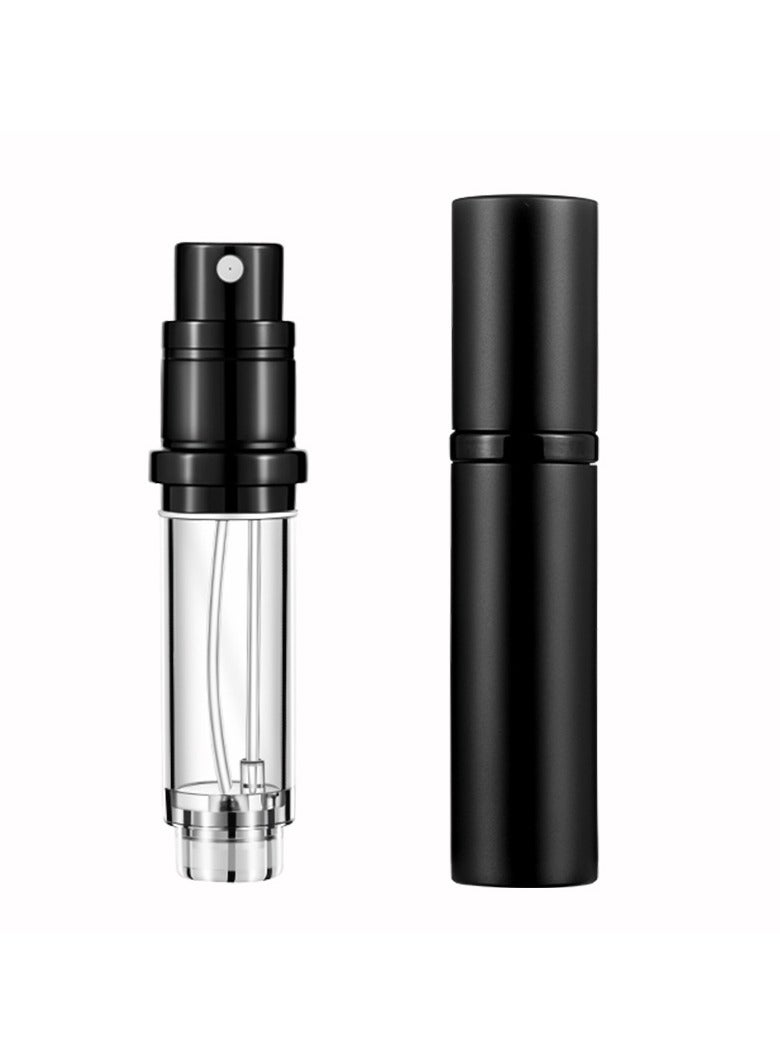 2PCS 5ml Refillable Perfume Atomizer Set – Bottom-Fill Spray Bottles with Adapters | Pocket Size (3.46in x 0.75in) | Matte Black & Stardust Grey | Leakproof, Travel-Friendly  - Image 4