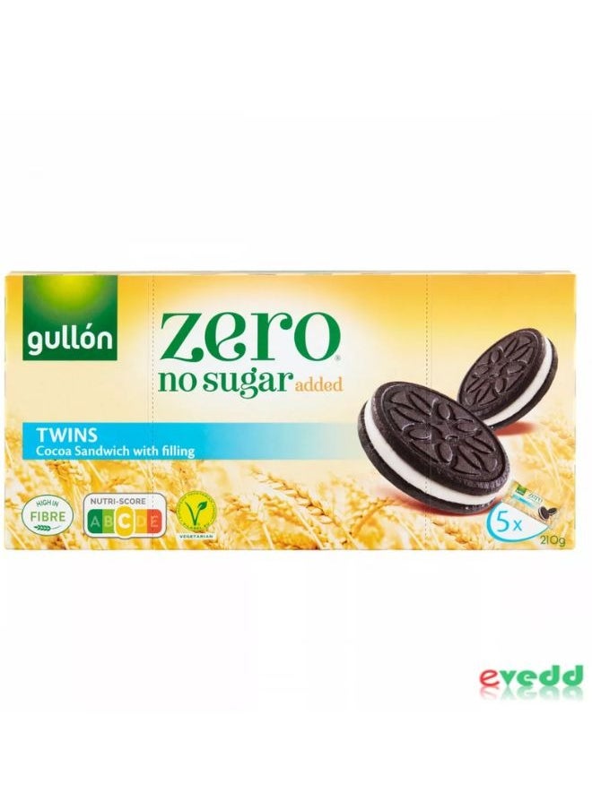 Gullon Sugar-Free Twins Cocoa Sandwich Cookies 210g  - Image 1