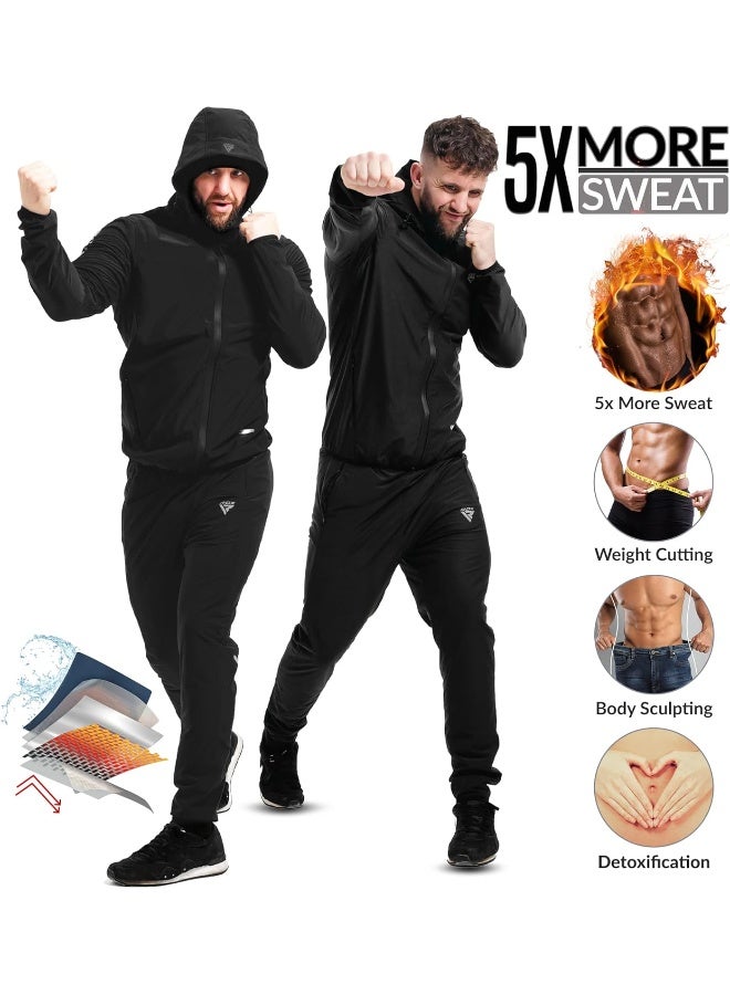 RDX Sauna Suit, REACH Compliant OEKO TEX 100 Certified, Full Body Sweat Heat Suit with Hood - Image 3