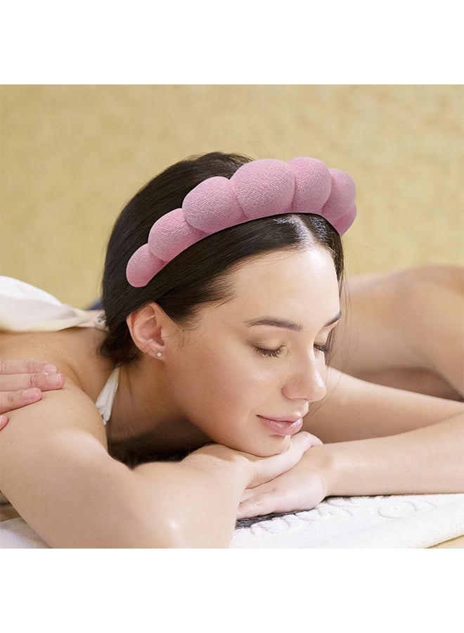 أربطة رأس سبا لغسل الوجه أو العناية بالبشرة، مجموعة من 2 رباط رأس للعناية بالبشرة، حزمة مكونة من أربطة رأس قماش تيري - رباط رأس مريح لغسل الوجه، قناع، علاج للبشرة - Image 4