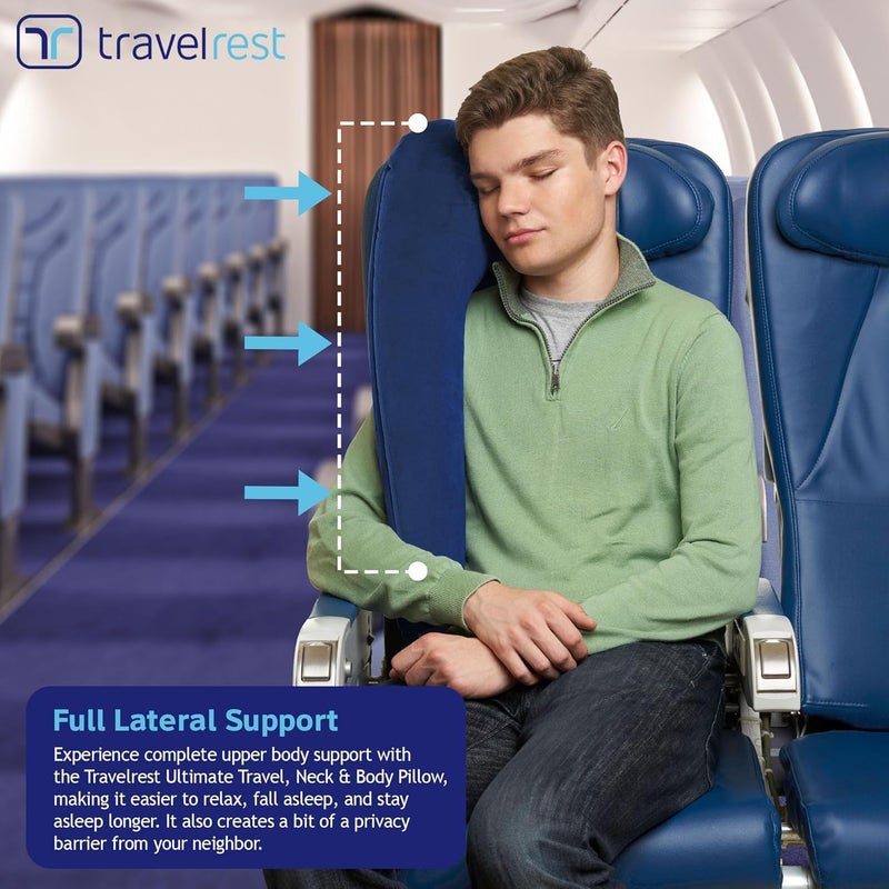 Travelrest Ultimate Travel Pillow & Neck Pillow - Inflatable Support for Airplane, Car, and More - Image 5