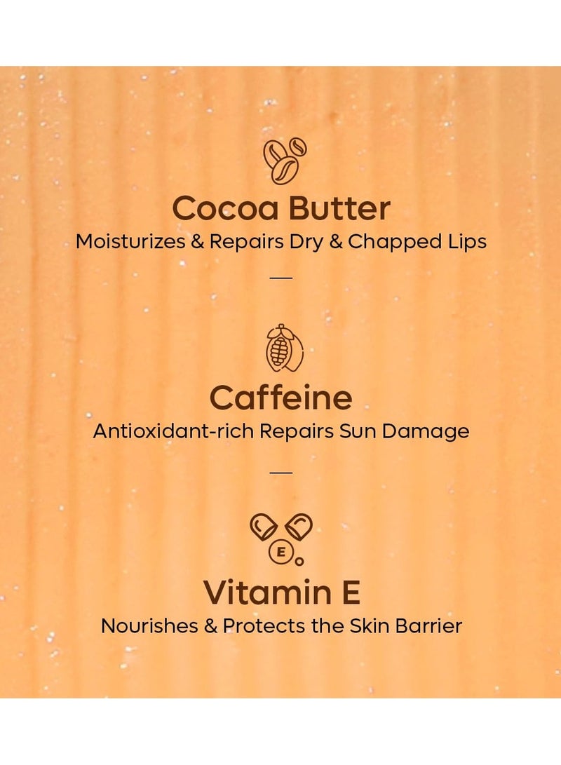 إم كافيين بلسم شوكو للشفاه بعامل حماية من الشمس بعامل حماية من الشمس +20 للشفاه الجافة والمتشققة | ترطيب الشفاه على مدار 24 ساعة | زبدة الكاكاو والكافيين للنساء والرجال، 1 عدة، بيج - Image 4