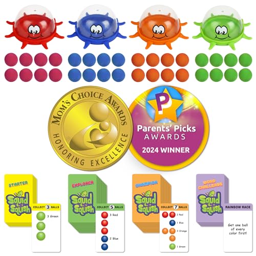 Funwares Colorful Squid Squish FastPaced Floor Game for Kids Interactive Learning HandEye Coordination Counting and Color Game Active Play 24 Players Ages 48 - Image 5