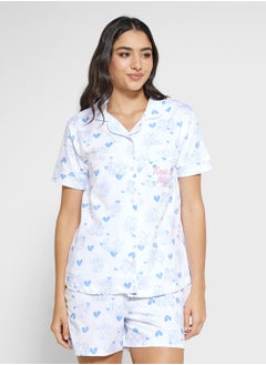 Disney Stitch Jersey Shirt & Short Pj Set  - Image 3