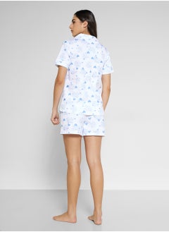 Disney Stitch Jersey Shirt & Short Pj Set  - Image 2