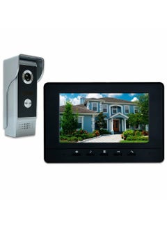 Wired Video Doorbell Phone, 7 inch Video Intercom Monitor Door phone System, Wired Video Door Phone HD Camera Kits Support Unlock, Monitoring, Dual-Way Intercom for Villa House Office Apartment