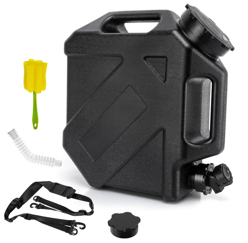 JOHAHTANG Camping Water Jug, 2.6 Gallon, BPA Free, Leak-Proof, Rectangular, Portable, Reusable, For Camping, Hiking, BBQ, Picnic, Emergency - Image 1