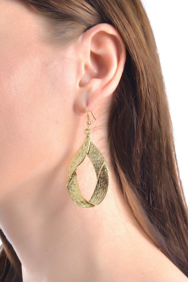 Labalaba Women's Gold Color Plated Spiral Earring  - Image 1