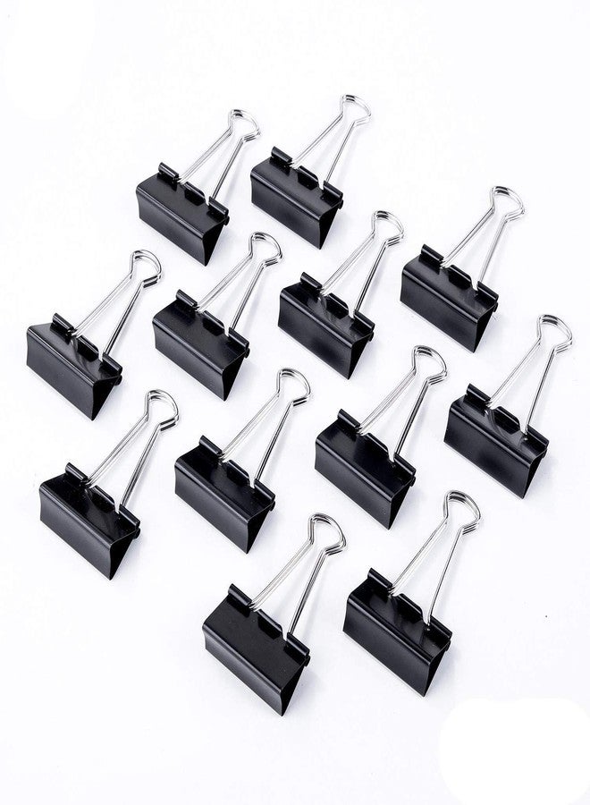 True-Ally Medium 32 mm Size Paper Binder Clip clamp for Office, Home, School, Institutions Pack of 12 Clips, Capacity 90 Pages - Image 1