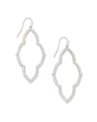 Kendra Scott Abbie Open Frame Earring in Silver-Plated Brass, Fashion Jewelry for Women, Rhodium - Image 1