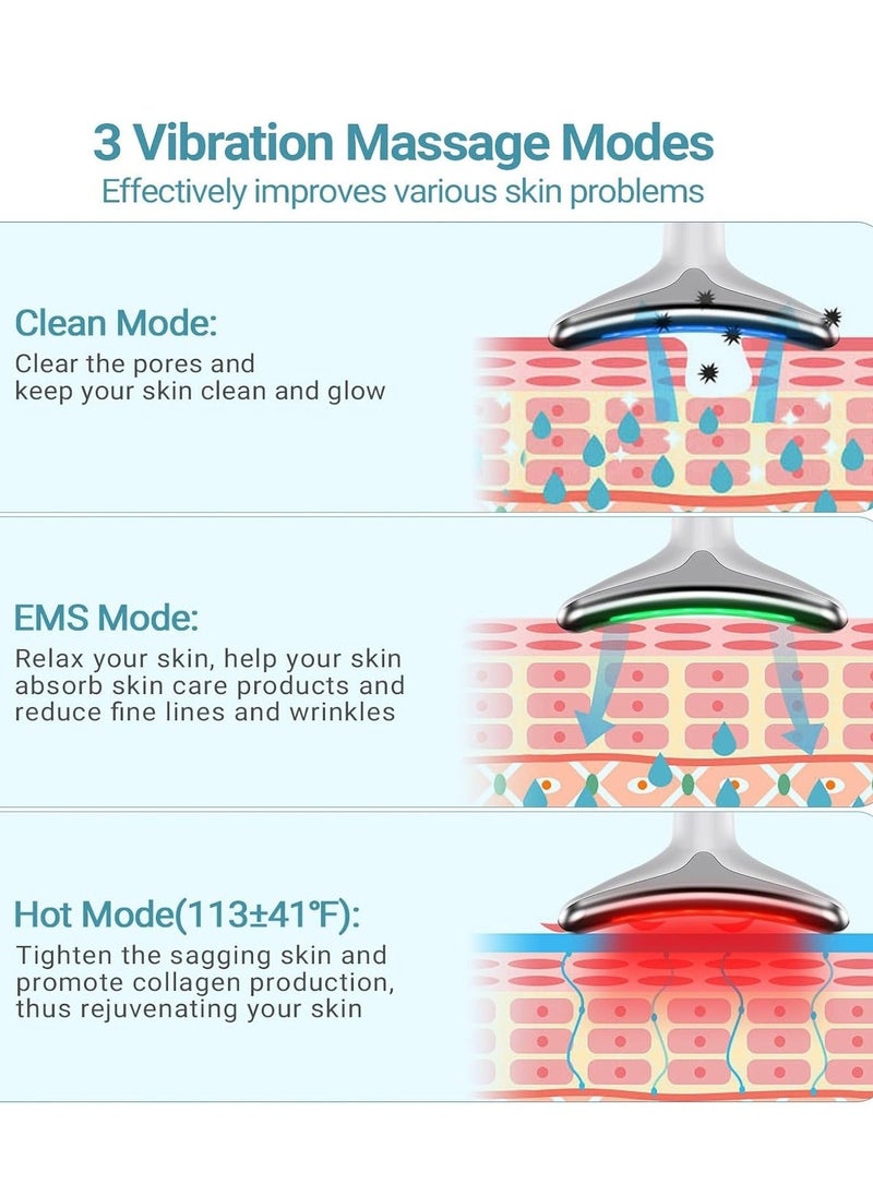 Loquat Neck Face Massager, Multifunctional Facial Massage Device, Face Sculpting Tool, Electric Tightening Massage Wireless for Skin Care Tightens and Lifting - Image 5