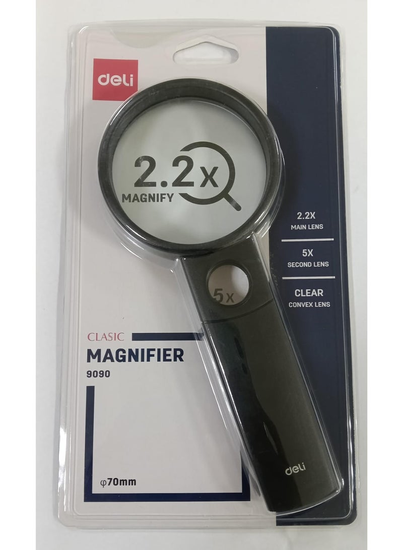 ديلي مكبر E9090 - تكبير 2.2x (5x)، قطر 70 مم، أسود - Image 1