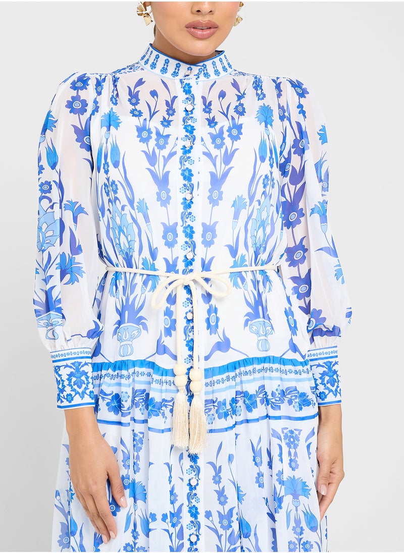 ELLA Monochrome Print Dress  - Image 3