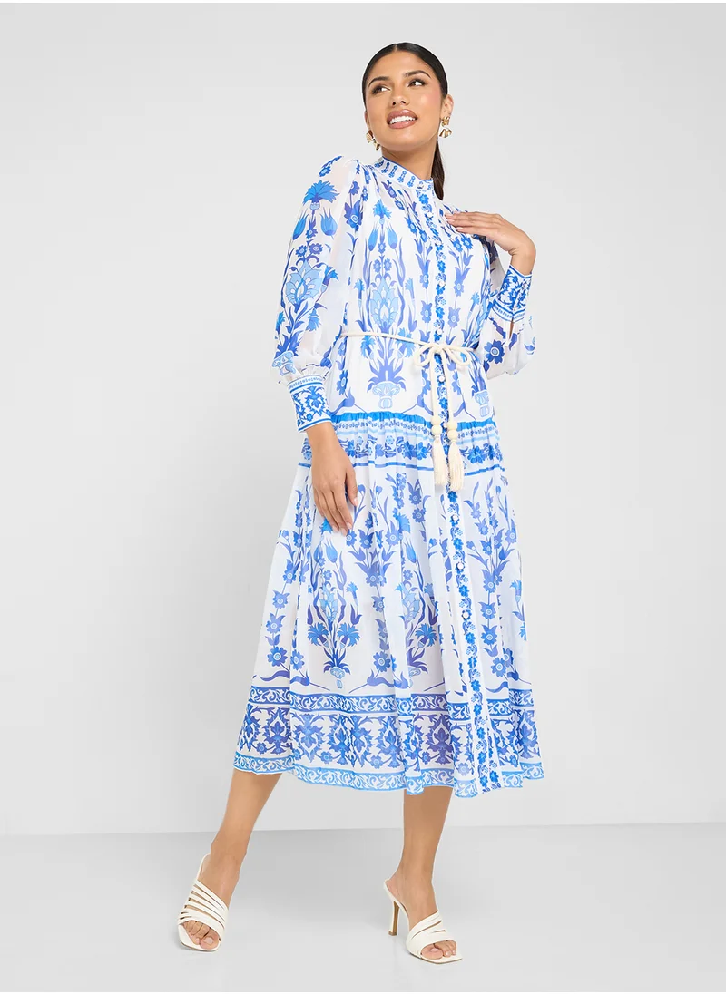 ELLA Monochrome Print Dress