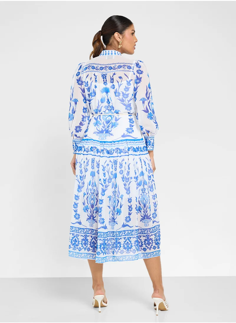 ELLA Monochrome Print Dress