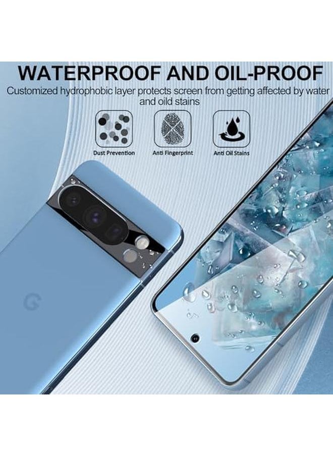 erorex - 2 Plus 1 Screen Protector For Google Pixel 8 Pro 2023 6.7 Inch Witch Camera Lens Protector Support Fingerprint Unlock Premium Hd Tempered Glass Easy Installation Tool - Image 1