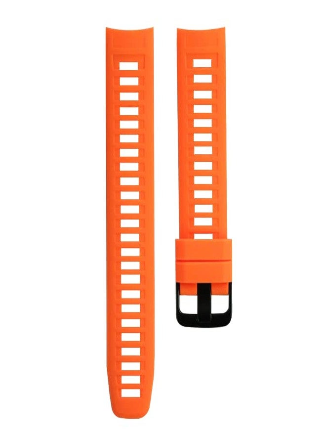 GERSIK Compatible with Garmin Watch Bands, Soft Silicone Strap Sport Wristband Compatible with Garmin Instinct 2/Instinct Esports/Solar/Tide/Tactical GPS Smartwatch, Orange - Image 3