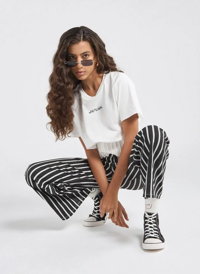 Splash FAV Striped Wide Leg Pants