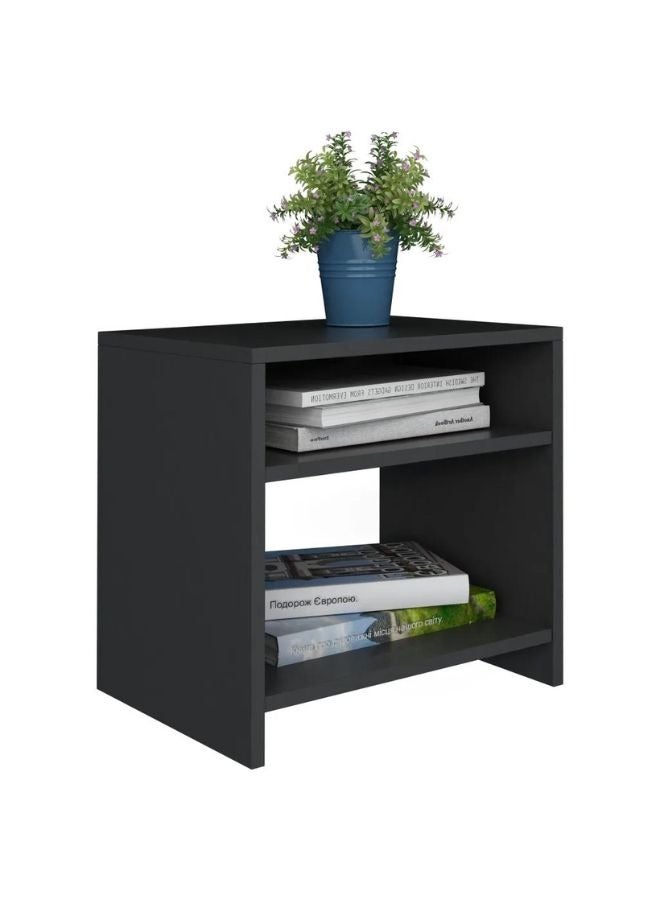 vidaxl vidaXL Bedside Cabinets 2 pcs Black 40x30x40 cm Engineered Wood  - Image 2