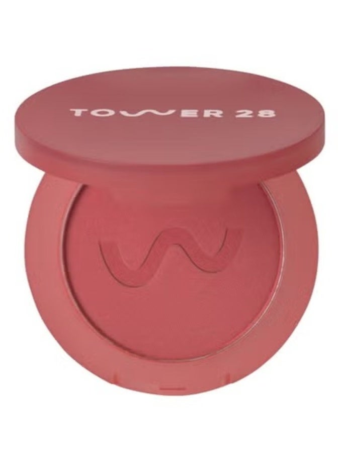 Tower 28 GetSet Matte Setting Powder Blush ,   Sawtelle Slushie - pink 4g – Long-Lasting Shine Control & Natural Finish - Image 1