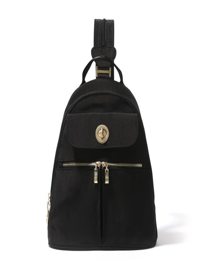 Baggallini Naples Convertible Backpack - Travel Sling Crossbody - 12" Nylon Handbag w/RFID & Padded Tablet Sleeve - Image 1