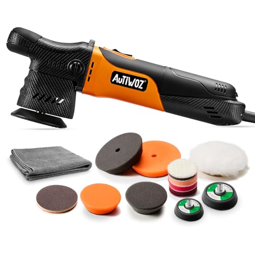 AUTIWOZ Mini Polisher, 2/3Inch Small Buffer Polisher, 630W with 12mm Random Orbital, Dual Action Car Polishers and Buffers for Car Detailing, Headlight Polishing, 2500-7000RPM with Soft Start, W02 - Image 1