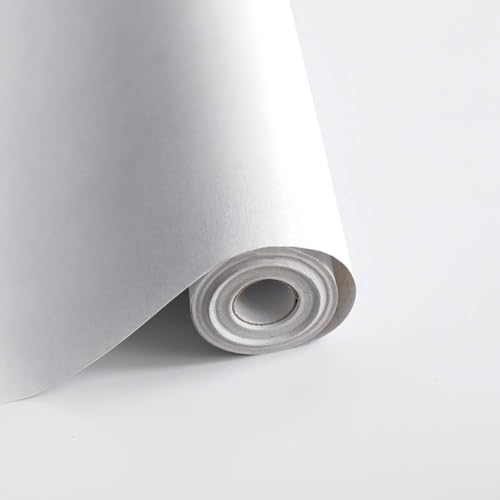 HOME13 White Matte 24 x 360 Self Adhesive Contact Paper Vinyl Wallpaper Wall Cabinets Decorations Waterproof Paper - Image 1