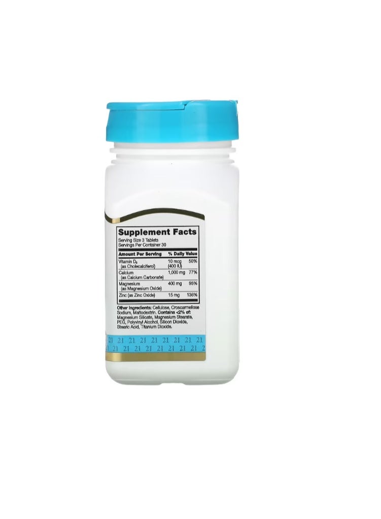 21st Century Calcium Magnesium Zinc + D3 90 Tablets - Image 2