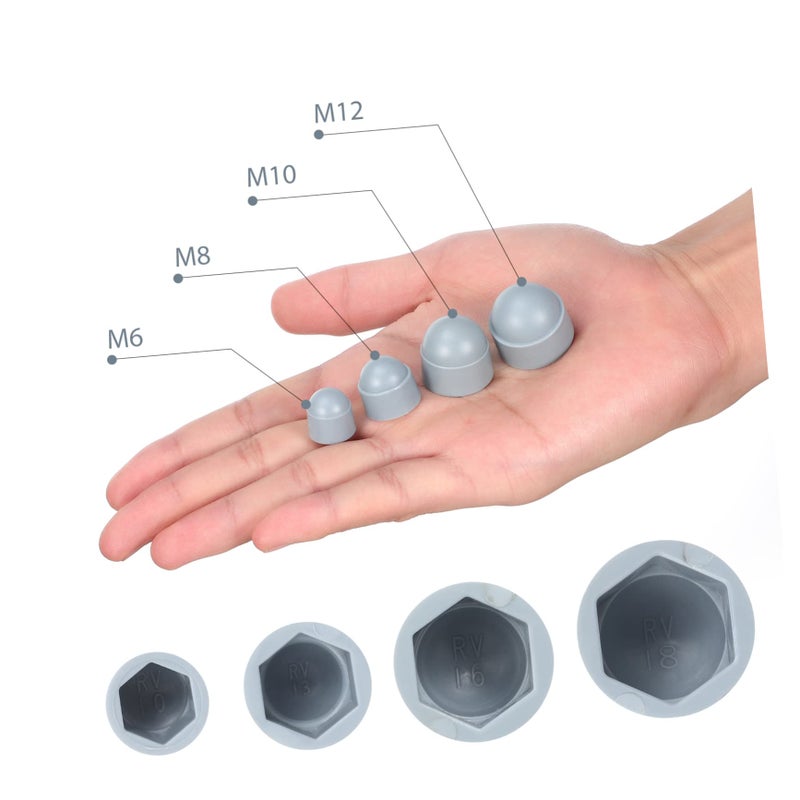 40 Piece Hexagon Nut Cover Set M6 M8 M10 Plastic Caps for Bolt Protection Home Industrial Use - Image 4