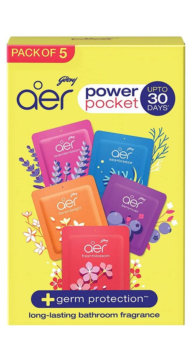 Godrej Aer Power Pocket Assorted 5 x 10g - Image 1