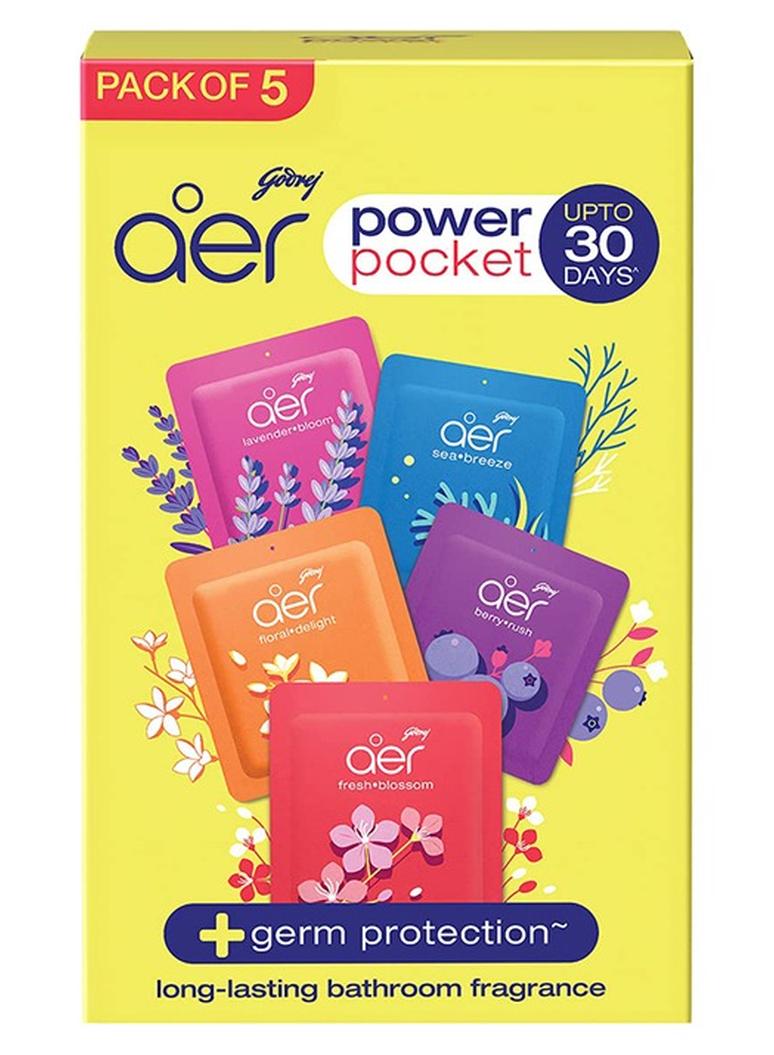 Godrej Aer Power Pocket Assorted 5 x 10g - Image 1