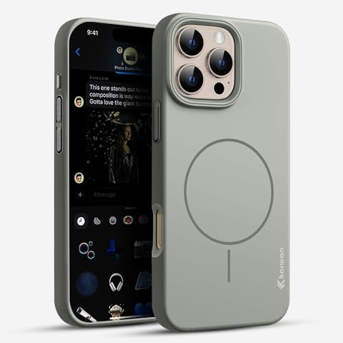 KARWAN®️Magnetic Ultra Slim-Fit Back Case Cover for iPhone 16 Pro Max |Hard PC Case Cover| Ultra-Thin & Light Weight with [Ultra Premium Feel] Case for iPhone 16 Pro Max(6.8")(Grey) - Image 1