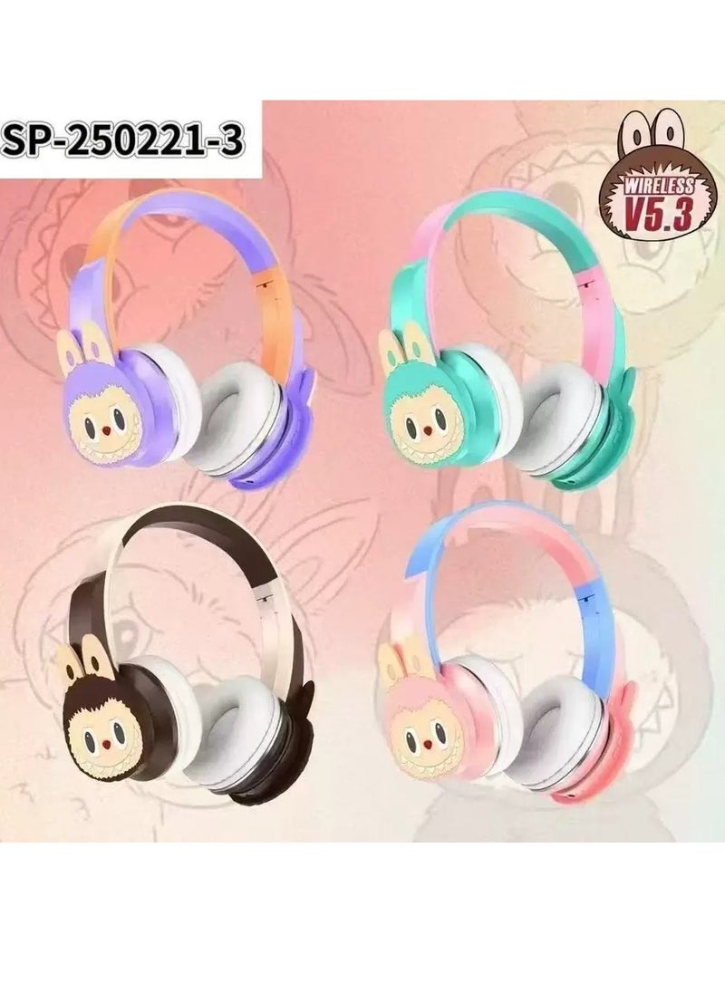 LABUBU Wireless Bluetooth Headphones for Kids;  Foldable Noise Reduction Headphones for Kids; Suitable for Children's Stereo Headphones, Mobile Phones, and Tablets  - Image 3