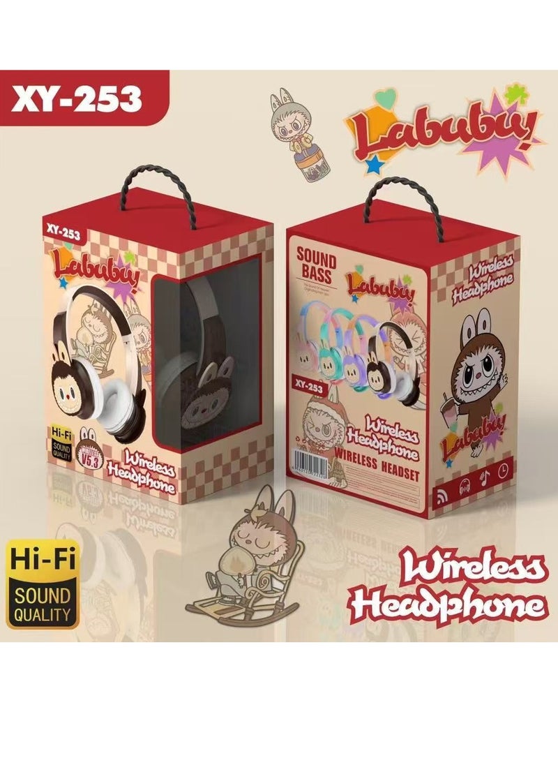 LABUBU Wireless Bluetooth Headphones for Kids;  Foldable Noise Reduction Headphones for Kids; Suitable for Children's Stereo Headphones, Mobile Phones, and Tablets  - Image 2