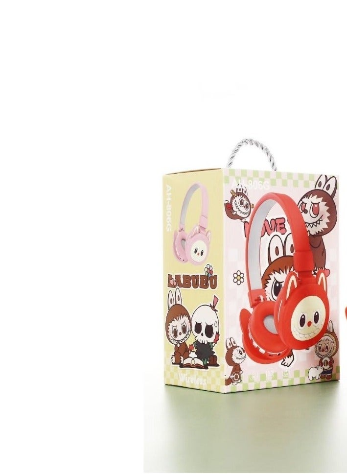 LABUBU Wireless Bluetooth Headphones for Kids Foldable Noise Reduction Headphones; Suitable for Children's Stereo Headphones, Mobile Phones, Tablets - Image 2