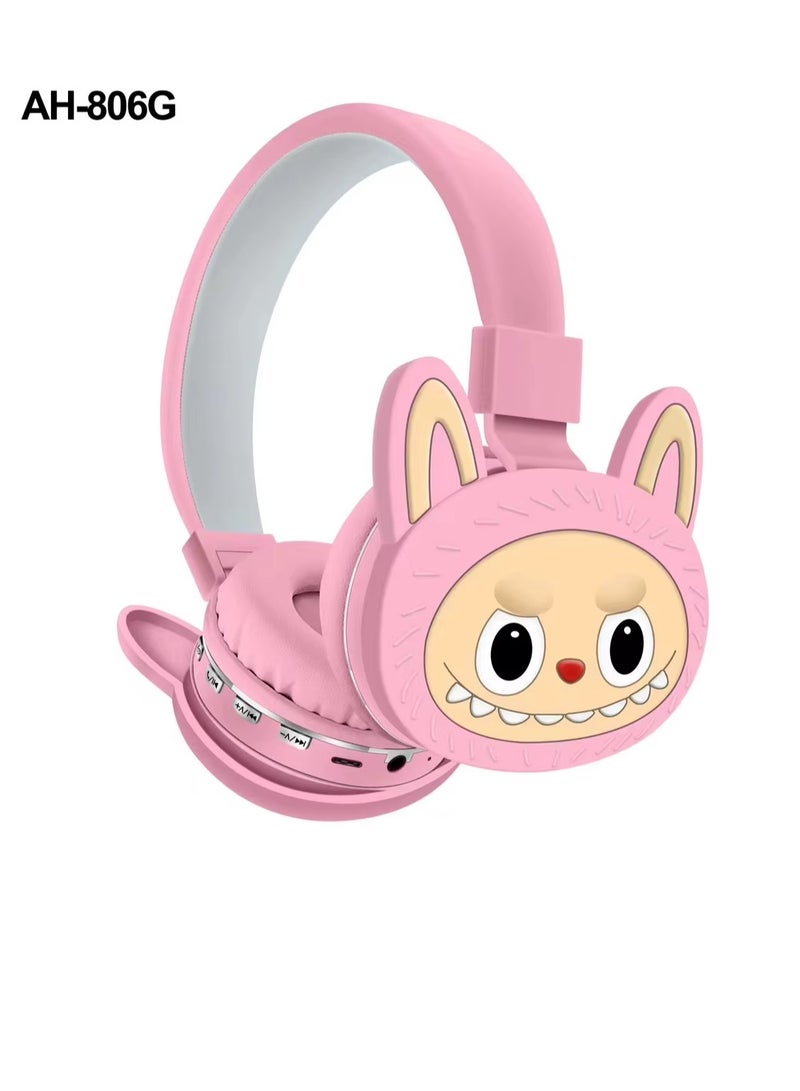 LABUBU Wireless Bluetooth Headphones for Kids Foldable Noise Reduction Headphones; Suitable for Children's Stereo Headphones, Mobile Phones, Tablets - Image 1