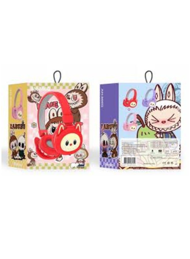 LABUBU Wireless Bluetooth Headphones for Kids Foldable Noise Reduction Headphones; Suitable for Children's Stereo Headphones, Mobile Phones, Tablets - Image 4