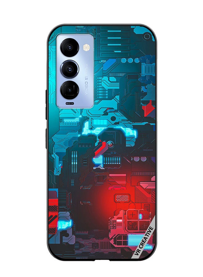 VR CREATIVE Protective Case Cover For Tecno Camon 18/18 P Tech M7 Design  Multicolour - Image 1