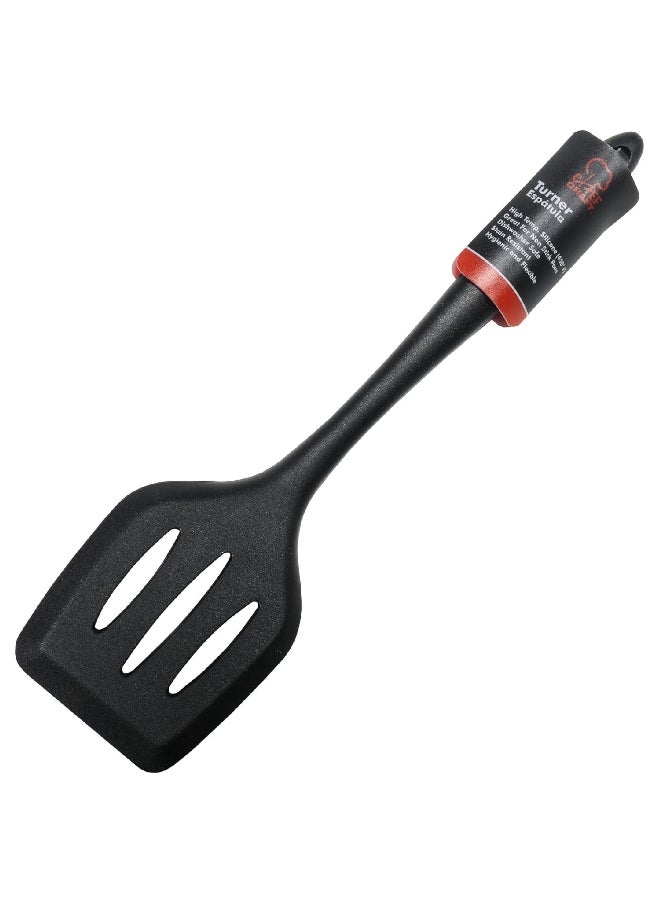 شيف كرافت ملعقة تقليب فاخرة المتوافقة مع غسالة الصحون سيليكون بلون أسود وبمقاس 11.75 بوصة 13610 - Image 2