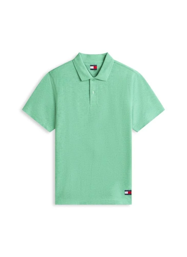 TOMMY JEANS  Tommy Flag Regular Fit Stripe Polo Shirt for Men | Best Price UAE