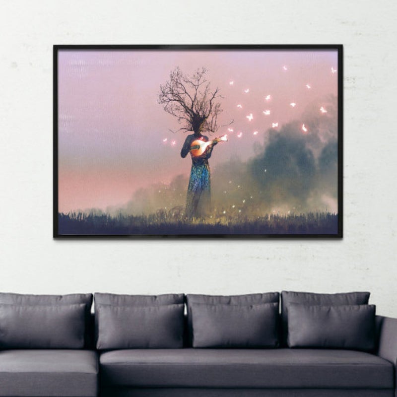 ماركتنا لوحة قماشية بتصميم مودرن مع برواز مجوف مقاس (90×60) قطعة واحدة - Image 1