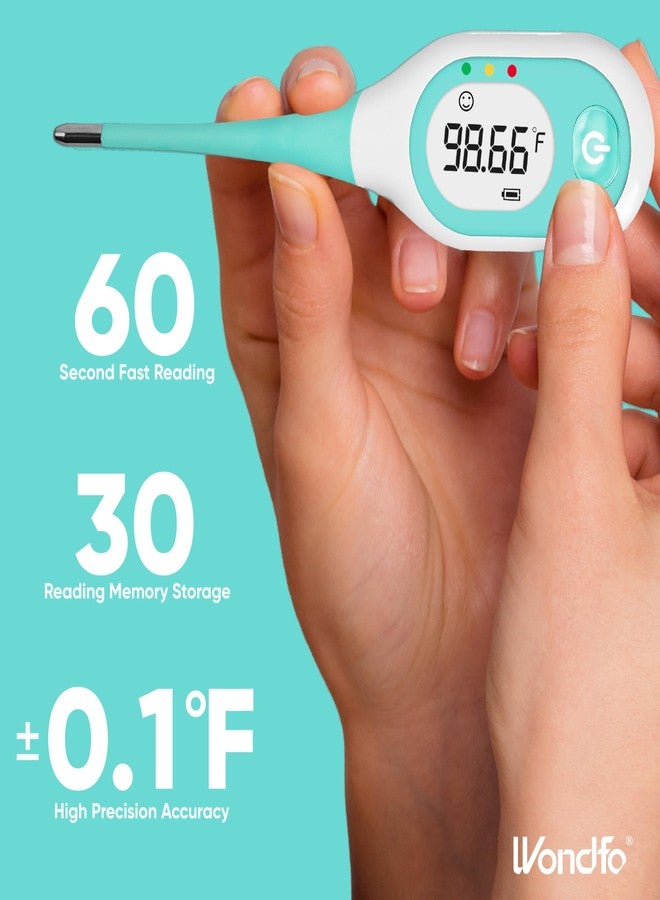 Wondfo Basal Body Thermometer for Ovulation - BBT Thermometer with Face Indicator, 60s Fast Reading, 30 Memory Recall, High Precision Fertility Thermometer, Waterproof - Image 3