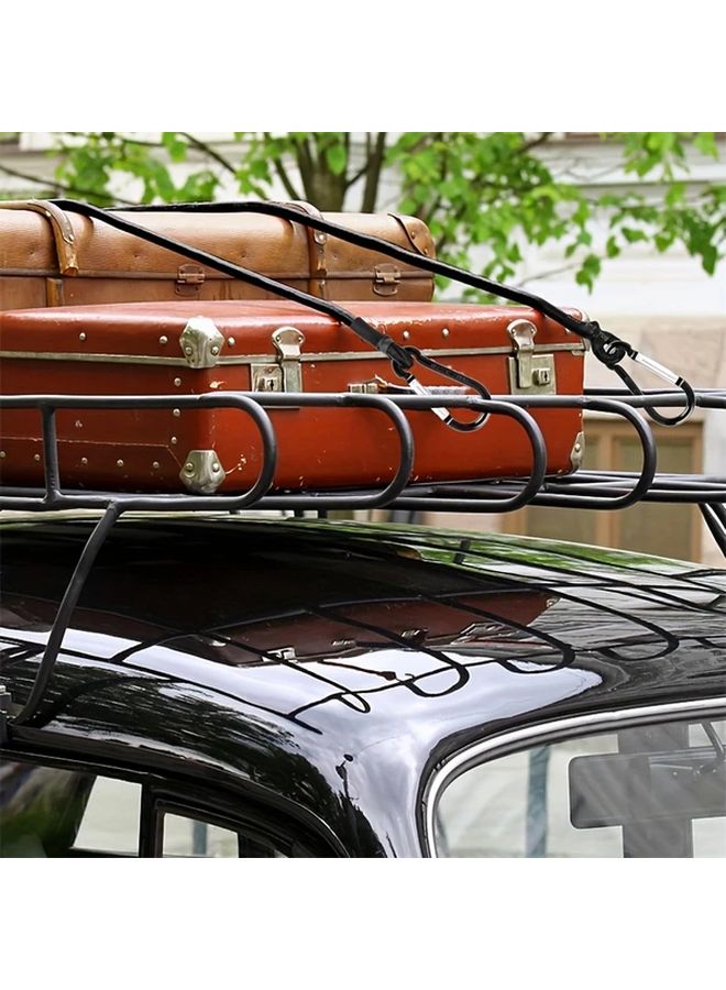 4 Black Bungee Cords 23 62 Inches with Metal Hooks Elastic Straps for Outdoor Camping Cargo - Image 4