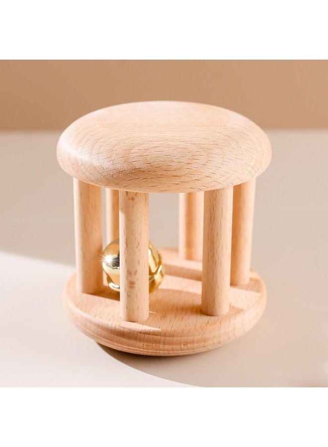 بروميس بيبي خشخيشة خشبية عضوية للأطفال من شركة Infant Gym، أجراس خشبية، خشخيشة، هدايا استحمام الرضاعة، ألعاب Waldorf - Image 5