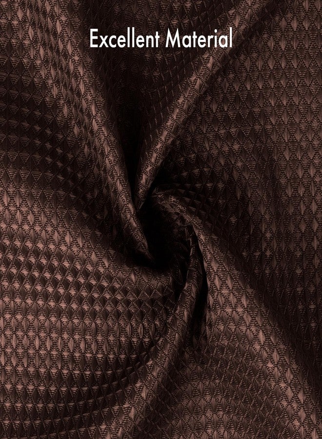 AmazerBath Brown Shower Curtain Waffle Textured, Fabric Shower Curtain Thick Heavy Duty 240GSM Hotel Quality Bathroom Shower Curtains, 72 x 72 Inches - Image 3