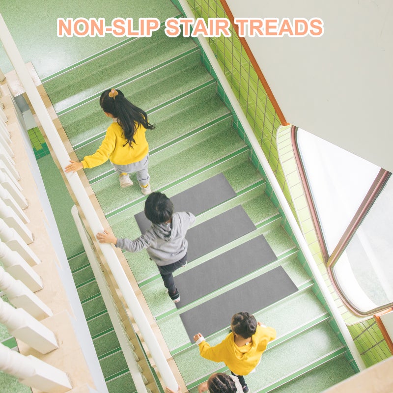 2pcs Stair Tread Pads: 26x75cm Polyester Carpet Mats for Steps - Washable Non- Stair Runner Rugs for High Traffic Areas & Family Home - Image 4