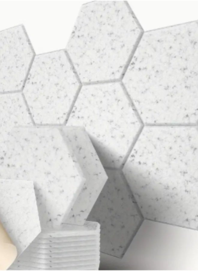 HANYI - 12pcs Sound Proof Panels, Acoustic Panels With Self-Adhesive, Flame Retardant, Stylish Hexagonal Design, Great To Reduce Noise And Eliminate Echoes (NRC>0.9), 30.48cm X 25.4cm X 1.02cm - Image 1