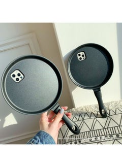 Creative Funny Flat Bottom Pot For Iphone 13 Pro Max X/11/xr Phone Case For Iphone 12 Digital Computer/mobile Phone Protective Cover-Color:Black-Applicable Model:16