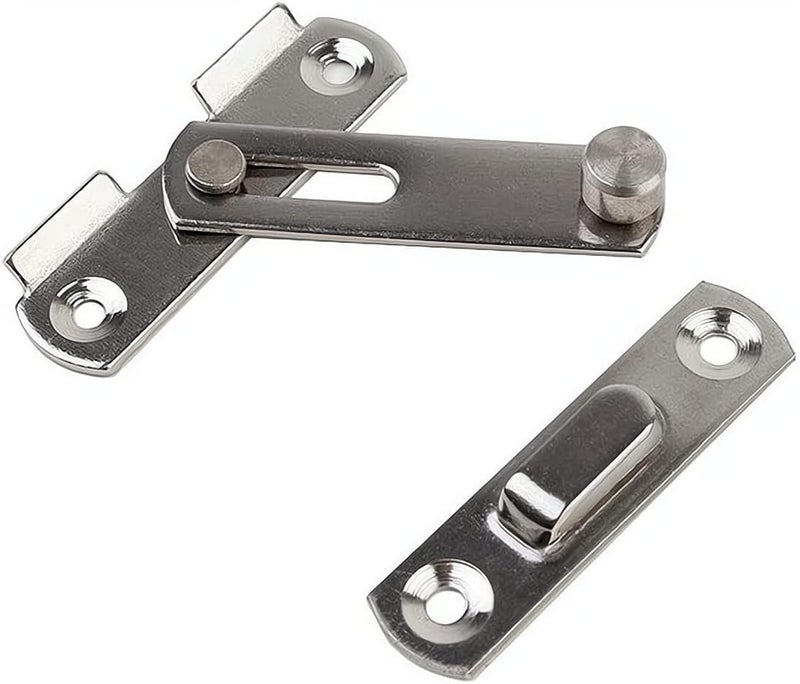 Suntown Safety Door Lock, Stainless Steel Flip Latch Gate Latches Bar Latch Hasp Lock Sliding for Window Cabinet Room Accessorries, Brushed Finish - Image 2